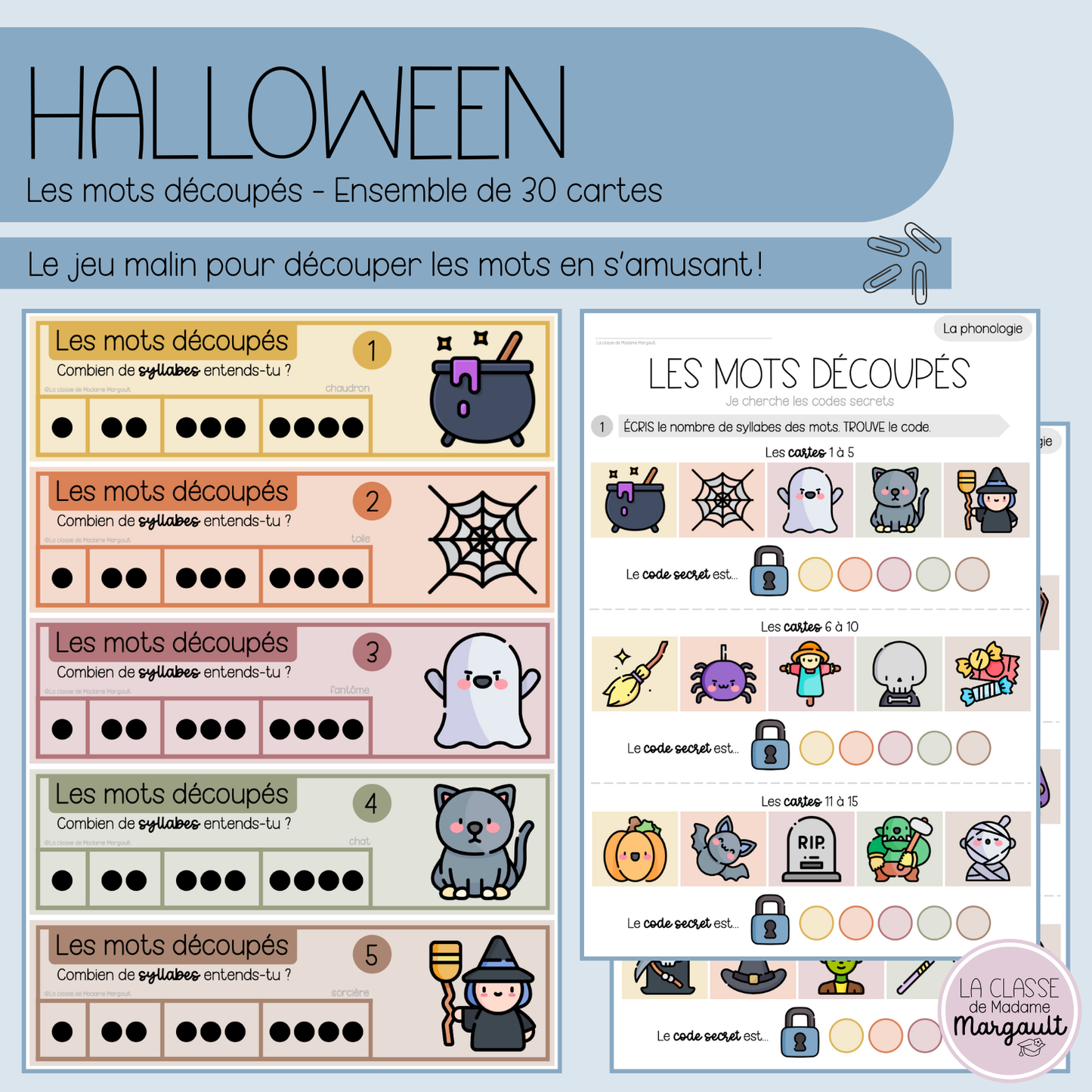 Jeu des syllabes - Halloween