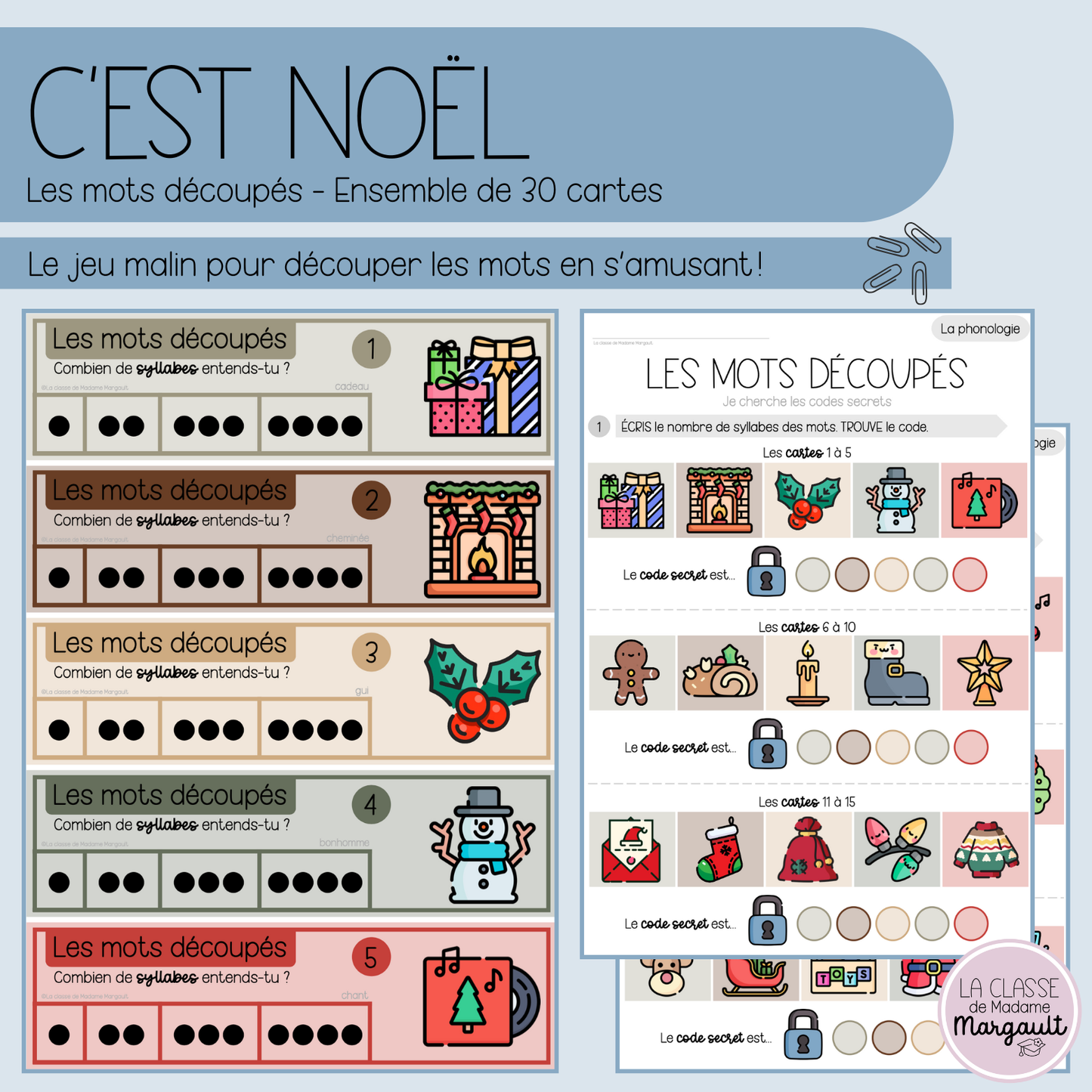 Jeu des syllabes - Noël