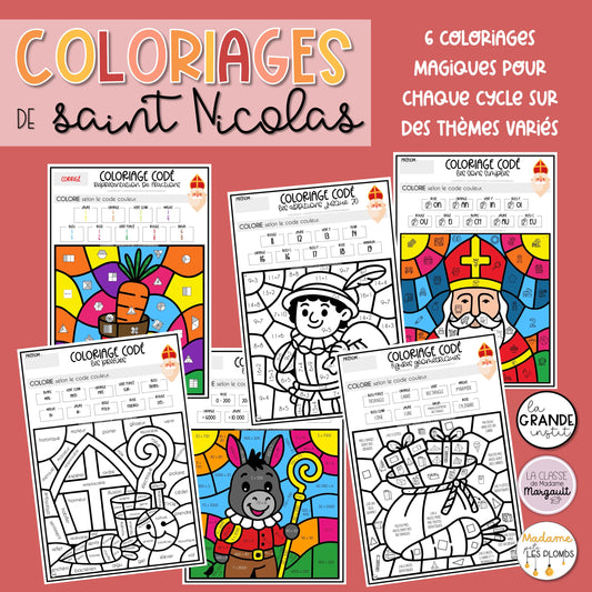 Coloriages codés - Saint-Nicolas