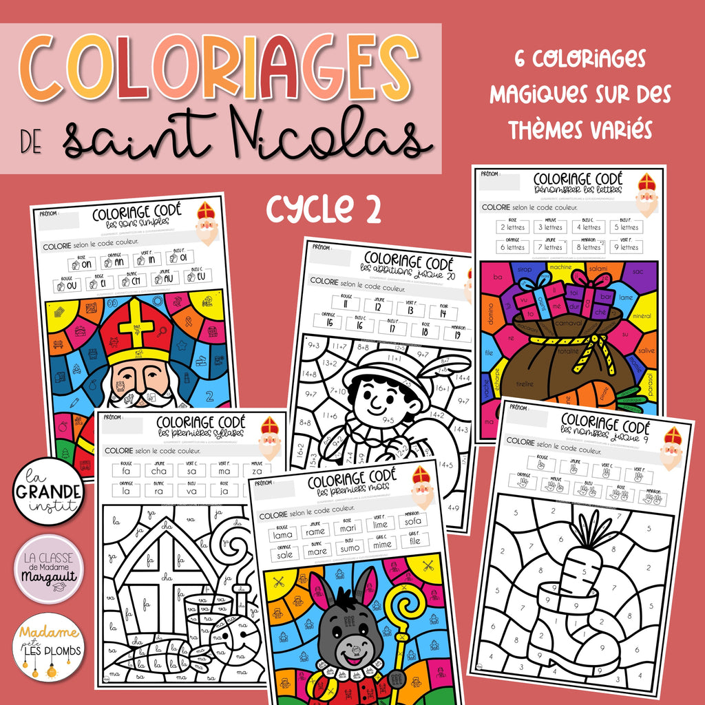 Coloriages codés - Saint-Nicolas
