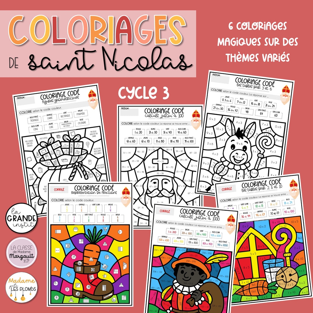 Coloriages codés - Saint-Nicolas