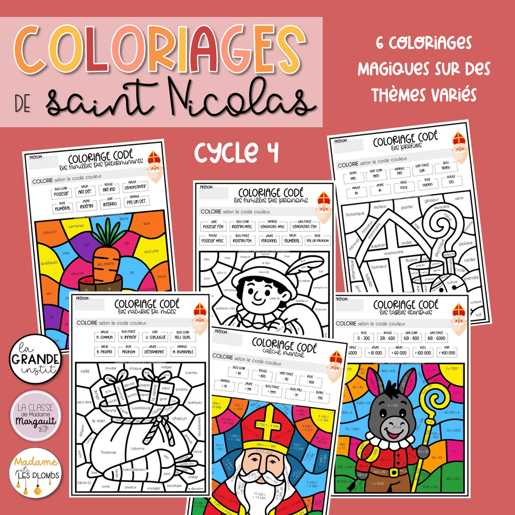 Coloriages codés - Saint-Nicolas