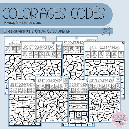 Coloriages codés - Lecture (2)