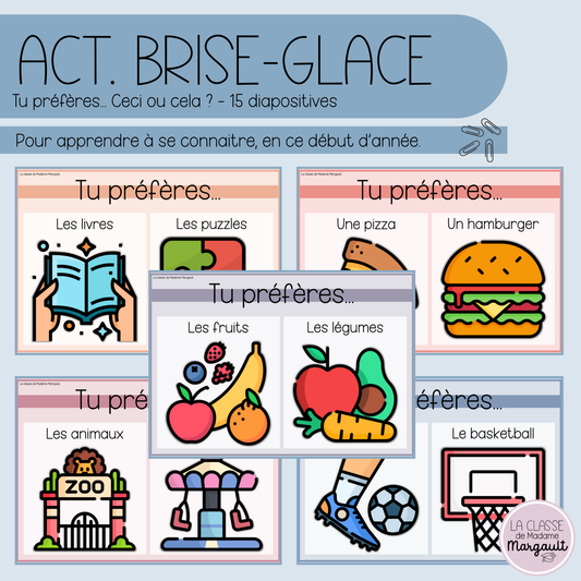 Activité brise-glace - Tu préfères...