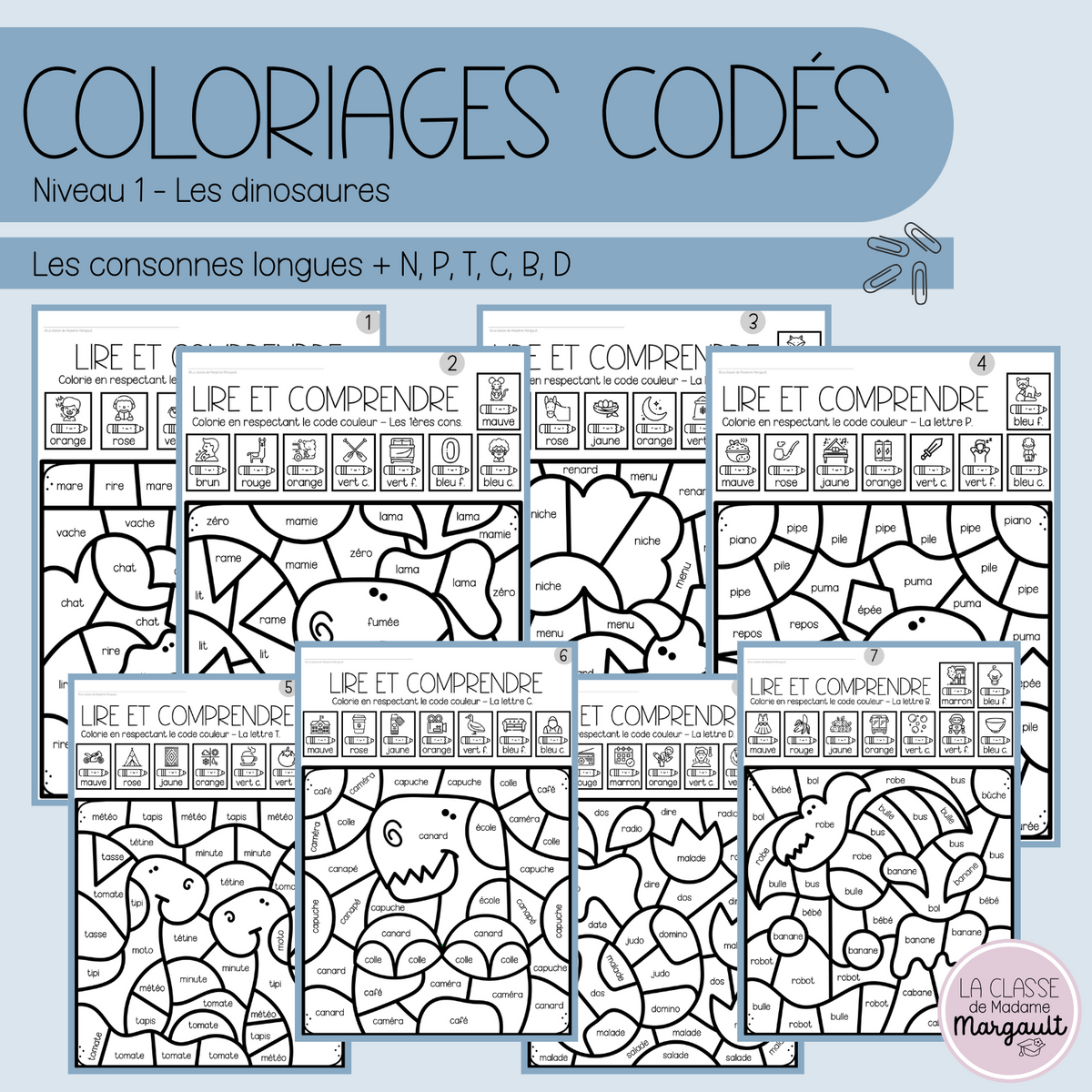 Coloriages codés - Lecture (1) – La classe de Madame Margault