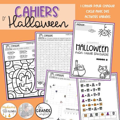 Des cahiers d'activités pour Halloween