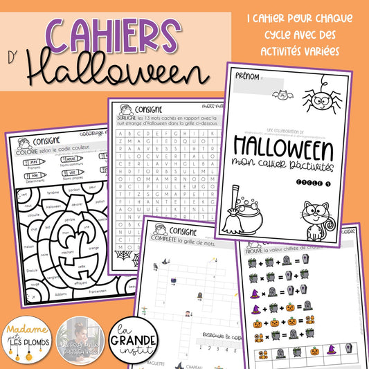 Des cahiers d'activités pour Halloween