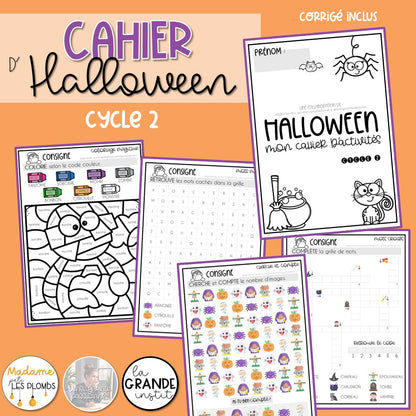 Des cahiers d'activités pour Halloween