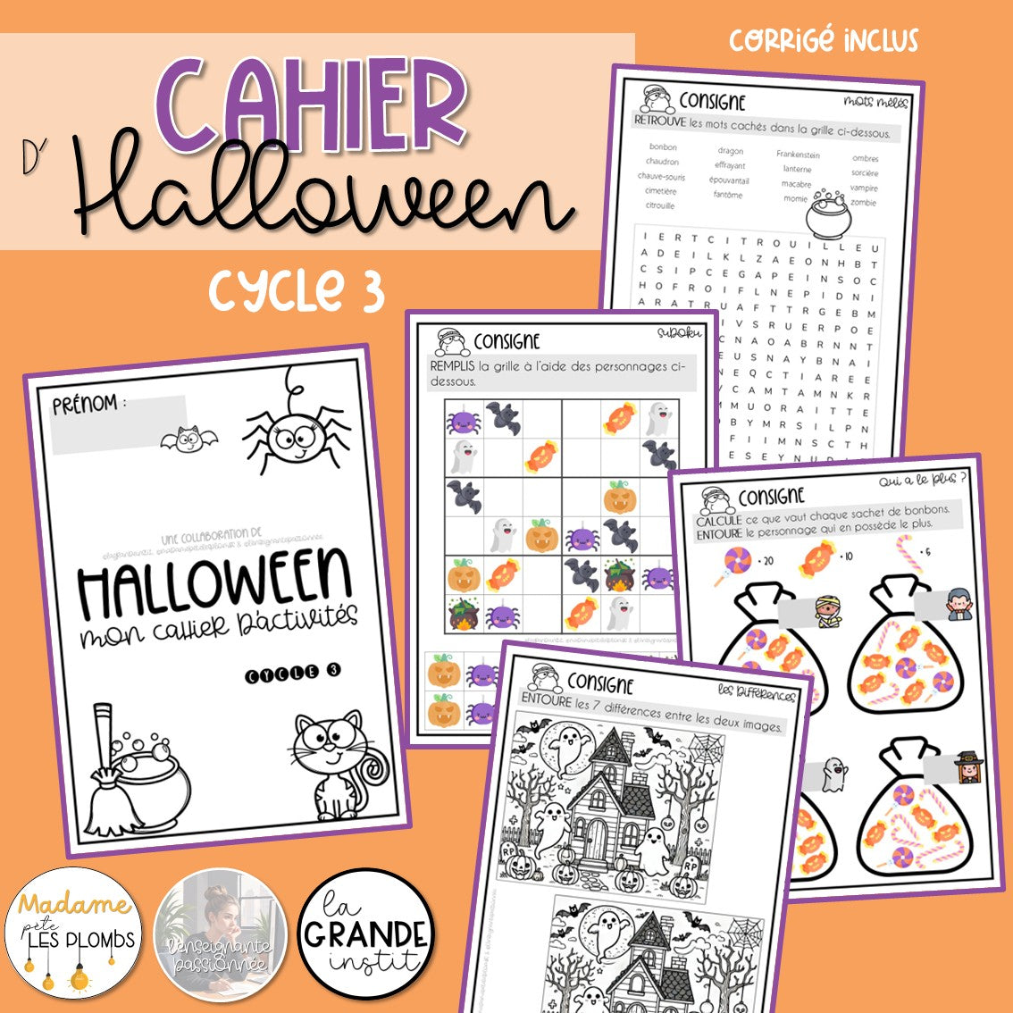 Des cahiers d'activités pour Halloween