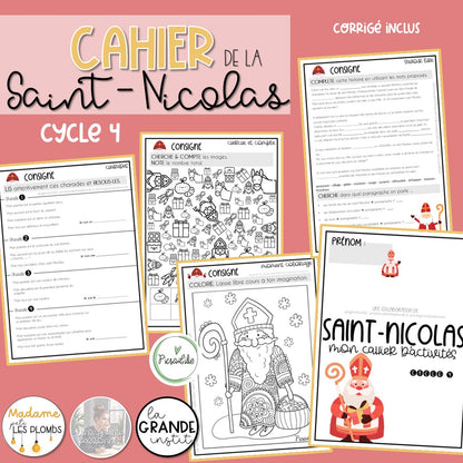 Des cahiers d'activités pour la Saint-Nicolas