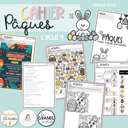 Des cahiers d'activités pour Pâques