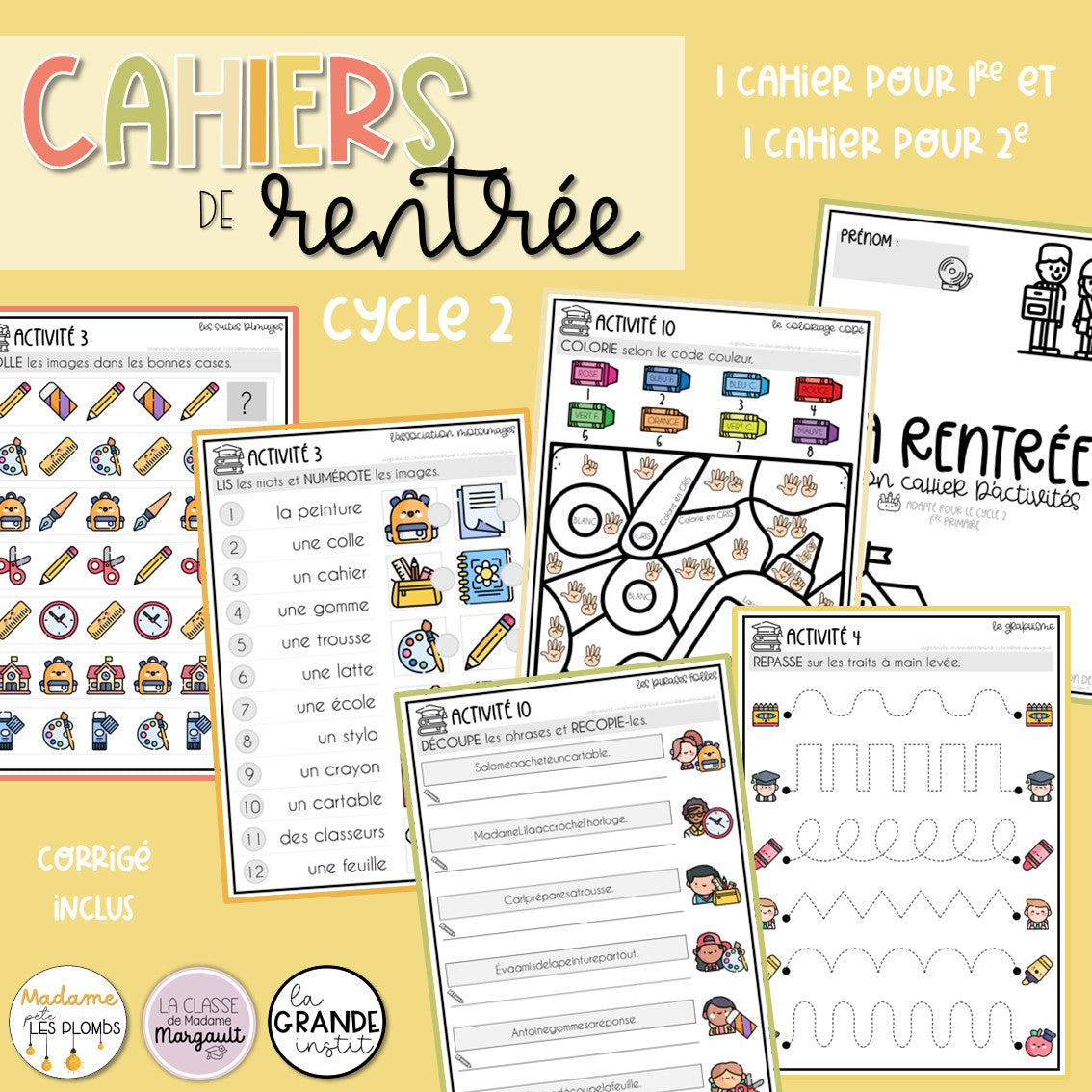 Des cahiers d'activités pour la rentrée scolaire