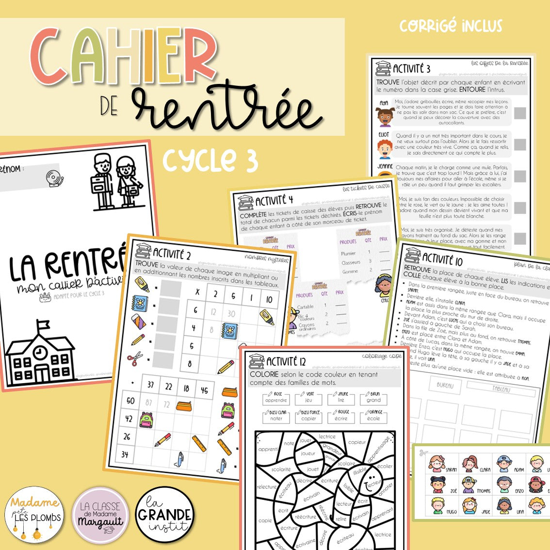 Des cahiers d'activités pour la rentrée scolaire