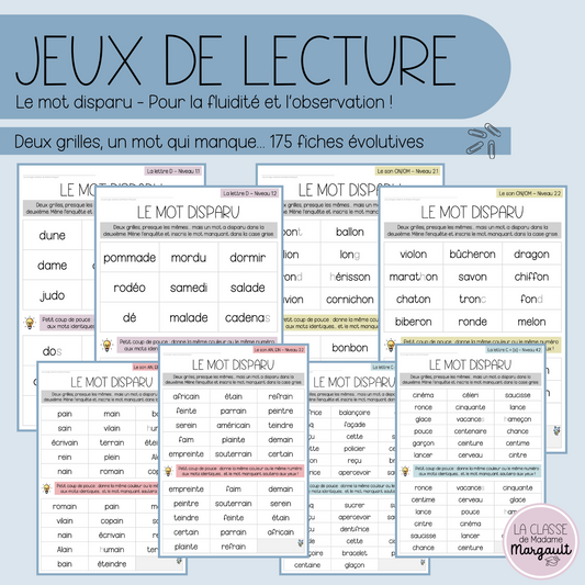 Le mot disparu - Je lis bien !