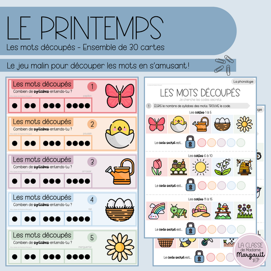 Jeu des syllabes - Le printemps