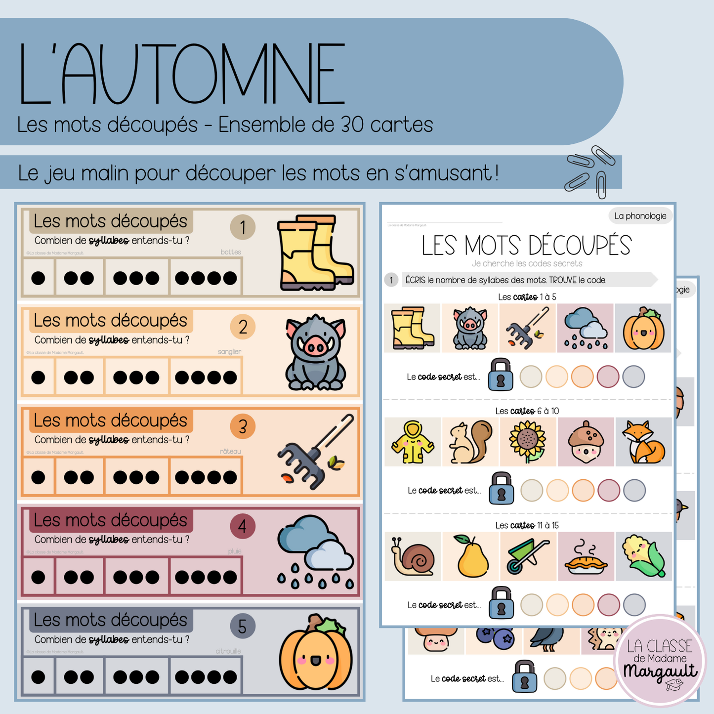 Jeu des syllabes - L'automne