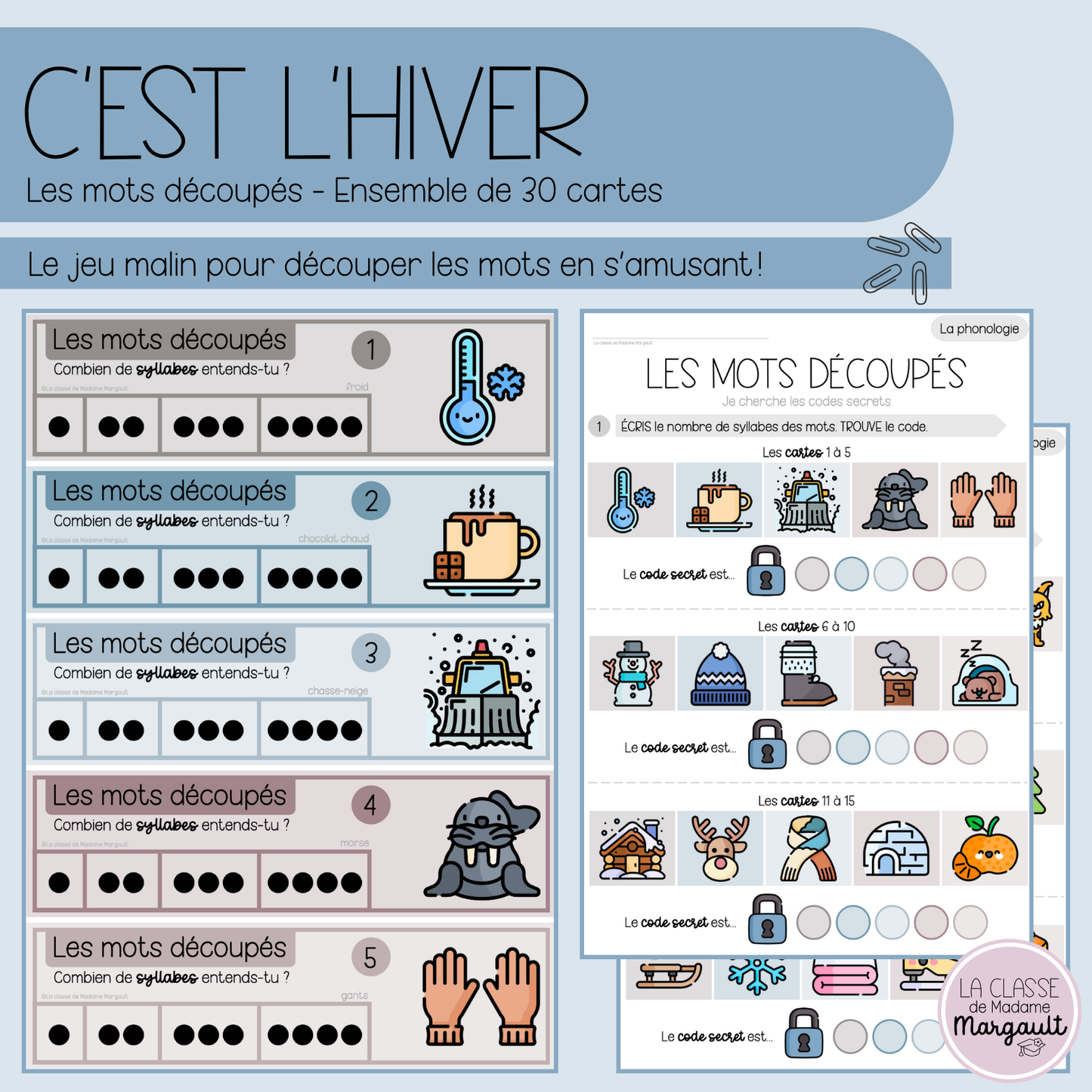 Jeu des syllabes - L'hiver