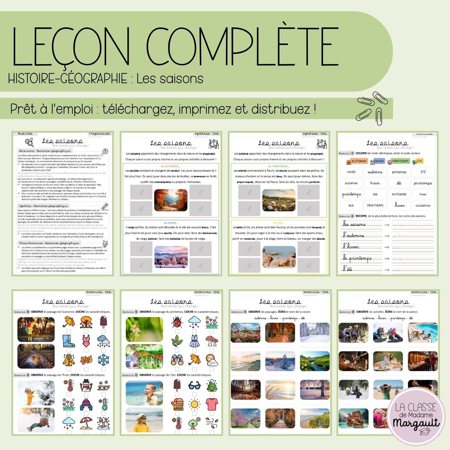 Leçon - Les saisons