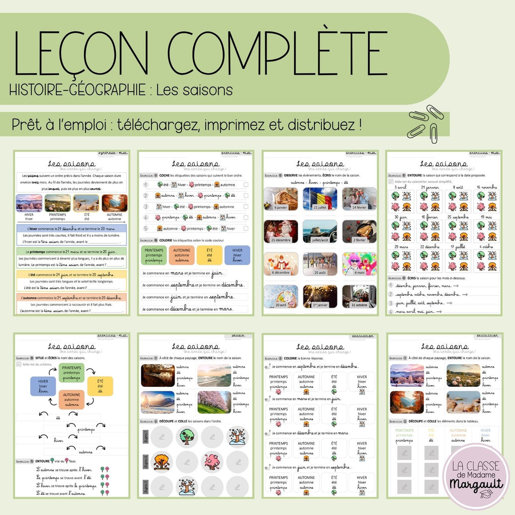Leçon - Les saisons